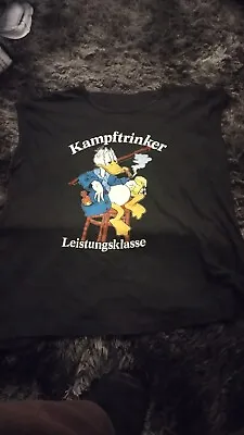 Buy Retro Kampftrinker Leistungsklasse Donald Duck Vest T Shirt , Approx M/L • 7.50£