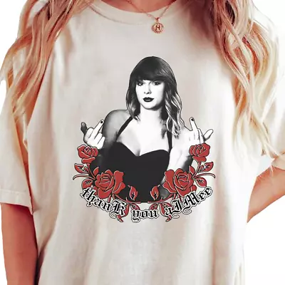 Buy ThanK You AIMee Tshirt TTPD Merch Red Flowers Tee Swift Swiftie Taylor Shirt TAN • 23.16£
