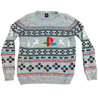 Buy PlayStation Console Christmas Jumper Ugly Sweater Numskull XL Grey Gaming • 18.99£