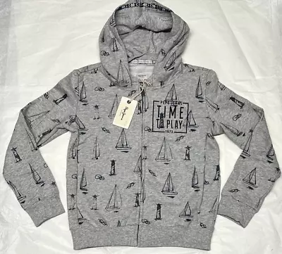 Buy Pepe Jeans Boys Grey Hoodie Boat Design Top Grey  Zip Jumper Sweater Size:10:140 • 11.99£