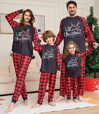 Buy UK Family Matching Christmas Pyjamas Adult Kids Xmas Nightwear Pajamas Pjs Set • 9.95£