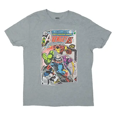 Buy MARVEL Avengers Mens T-Shirt Grey L • 7.99£