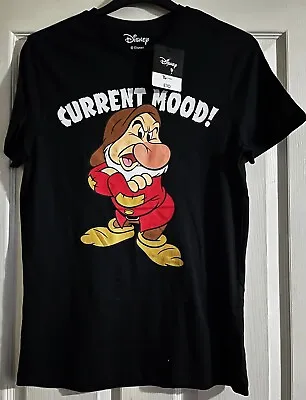 Buy Disney Seven Dwarves Grumpy   Current Mood   Cotton T Shirt UK Small • 8.99£