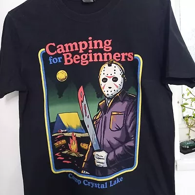 Buy Friday The 13th Camping For Beginners Vintage And Rare Gildan T-shirt Size M/L  • 18£