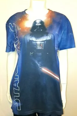 Buy Darth Vader With Lightsaber Star Wars Printed Logo TShirt Size Large • 11.99£