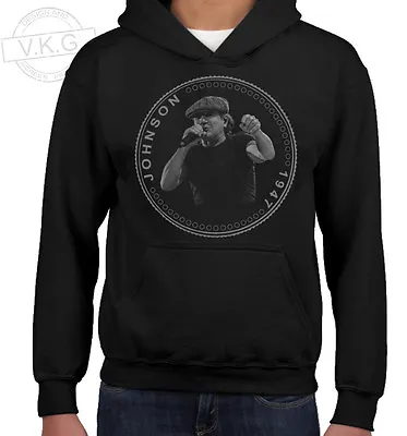 Buy AC/DC BRIAN JOHNSON Cool Coin Hoodie Sweatshirt By V.K.G. • 28£