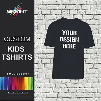 Buy Custom Printed T Shirt Softstyle Kids Youth Work Wear Business Brand Unisex • 9.49£