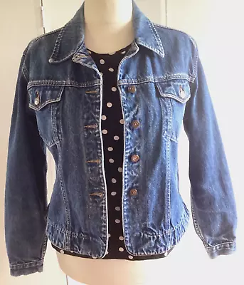 Buy Ladies Flattering Next Mid Blue Denim Jacket  Size 18 • 15£