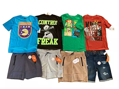 Buy New LOT Of BOY Size 10-12 Summer Clothes LOUNGUE SHORTS & Graphic  T-shirts • 48.26£