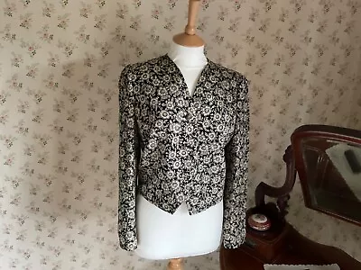 Buy Georgio Armani (Mani) Black And Cream Floral Jacket • 5£