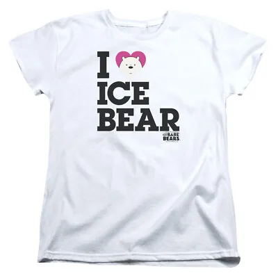 Buy We Bare Bears  I Heart Ice Bear  Women's Adult Or Girl's Junior Babydoll Tee • 32.76£