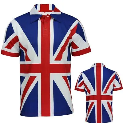 Buy Union Jack With Collar POLO Shirt Short-sleeved Shirt Quick-drying SummerT-shirt • 9.37£