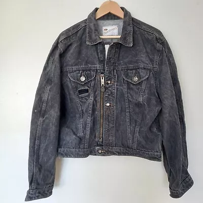 Buy Black Spencer's Denim Jacket Workwear Stylish Liberte Et Tradition Unique • 22£