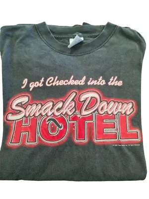 Buy The Rock“Smack Down Hotel” T-Shirt-wwe/wwf- Vintage Wrestling- Dwayne Johnson  • 34.98£