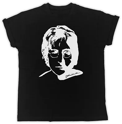 Buy John Lennon Black And White Ideal Gift Present Unisex Black Mens T Shirt • 9.99£