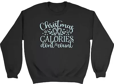 Buy Christmas Calories Don't Count Cool Blue Xmas Mens Womens Sweatshirt Jumper Gift • 15.99£