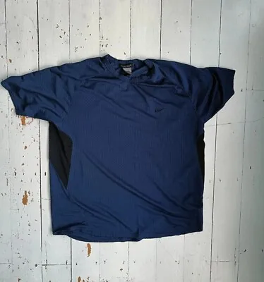 Buy Vintage Nike Sphere T-Shirt Navy Mesh Excellent Pristine Condition XL • 35£