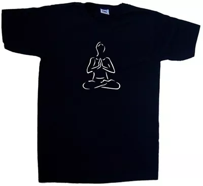 Buy Yoga Lotus Pose V-Neck T-Shirt • 9.99£