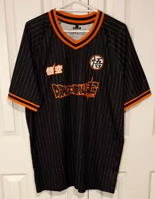 Buy DRAGON BALL Z Super Goku Black Orange Pinstripe Baseball Jersey Shirt. Size XL. • 18.17£