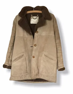 Buy Vintage  Real Sheepskin Coat Jacket / Uk 8/ 40” Chest / Light  White Moorlakes • 38.70£