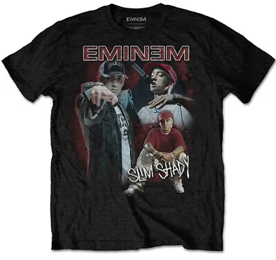 Buy Eminem Slim Shady Homage Black T-Shirt OFFICIAL • 14.89£