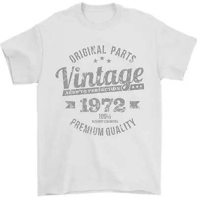 Buy Vintage Year 52nd Birthday 1972 Mens T-Shirt 100% Cotton • 7.49£