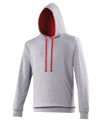 Buy Awdis Men's Unisex Contrast Hooded Top Hoodie Lots Of Great Colours S-2xl Jh003 • 22.59£