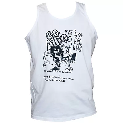 Buy GG Allin Hardcore Punk Rock T-shirt Vest Unisex Sleeveless Top S-2XL • 13.95£