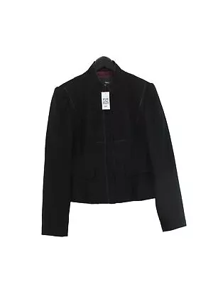 Buy Next Women's Jacket UK 14 Black Viscose With Elastane, Polyester Bomber Jacket • 13.75£
