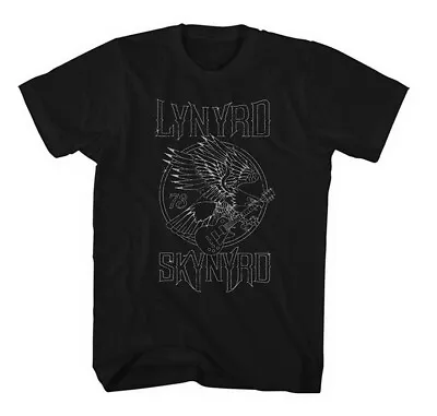 Buy LYNYRD SKYNYRD - EAGLE GUITAR 73 BLACK T-Shirt Medium • 19.11£