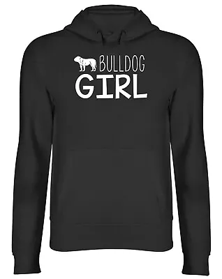 Buy Bulldog Girl Mens Womens Hooded Top Hoodie • 17.99£