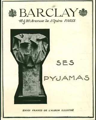 Buy 1925 Antique Fashion Barclay Ses Pajamas Magazine Ad • 7.71£