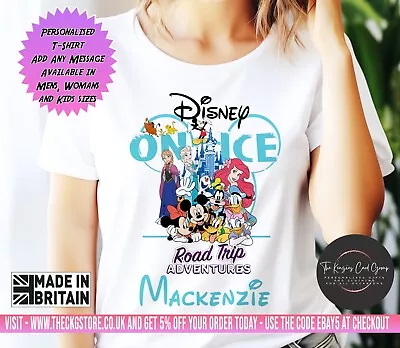 Buy Personalised Minnie Mickey Mouse Disney On Ice Show Family T-Shirts Top Tee 2024 • 9.70£