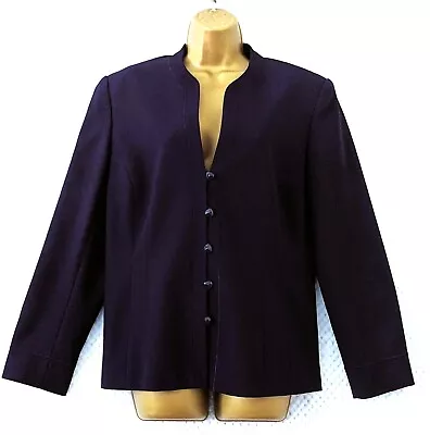 Buy JACQUES VERT Womens Purple Blazer Jacket Sz 16 Smart Summer Wedding Occasion • 15.99£