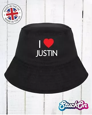 Buy I Love Justin Hat Singer Song Music Merch Clothing Gift Fishing Festival Unisex • 9.99£