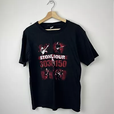 Buy Stone Sour T-Shirt Mens Medium Band Music Black Graphic Print Cotton • 7.95£