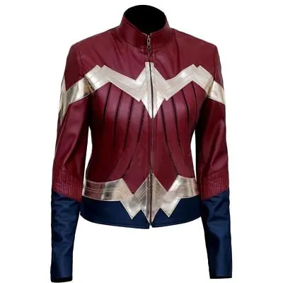Buy Wonder Woman New Stylish Ladies Halloween Costume Party Leather Jacket • 49.99£