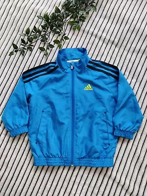 Buy Adidas 00s Style Boys/kids Blue Windbreaker Jacket • 5.50£