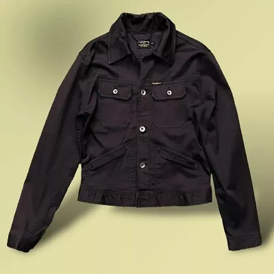 Buy Pape Jeans Trucker Style Jacket Black Size Woman's M • 9.99£