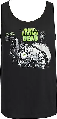 Buy Night Of The Living Dead Mens Tank Top Vintage Zombie Horror Cult Film Graveyard • 20.50£