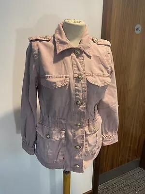 Buy Next Size 10 Petite Pink Military Style Jacket With Gold Button Detail • 13£