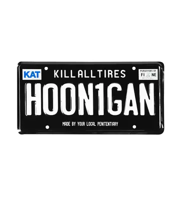 Buy Official Hoonigan Ken Block White / Black Metal Licence Plate Free UK Shipping • 19.99£