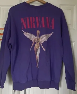 Buy Nirvana Jumper Women’s In Utero Rock Band  Merch Size XS Sweatshirt Kurt Cobain • 15.30£