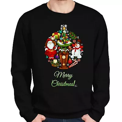 Buy 1Tee Mens Merry Christmas Bauble Made Of Christmas Favourites Sweatshirt Jumper • 19.99£