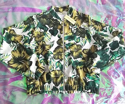 Buy 🌿 Innocence Clothing BNWT Size 16 Tropical Leaves Jacket Lightweight Zip • 13.90£