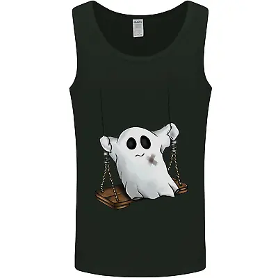 Buy A Ghost On A Swing Halloween Funny Spirit Mens Vest Tank Top • 9.99£