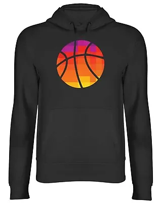 Buy Sports Icon Basketball With Grid Colour Mens Womens Hooded Top Hoodie Gift • 17.99£