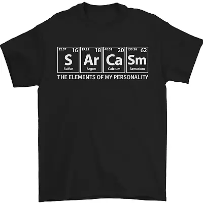 Buy Sarcasm The Elements Personality Funny ECG Mens T-Shirt 100% Cotton • 10.48£