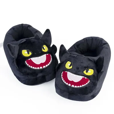 Buy How To Train Your Dragon Toothless Night Fury Plush Slippers Stuffed Warm Shoes • 13.99£