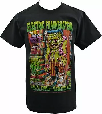 Buy Sale! Mens HORROR T-Shirt Electric Frankenstein Monster Lowbrow Art • 10£